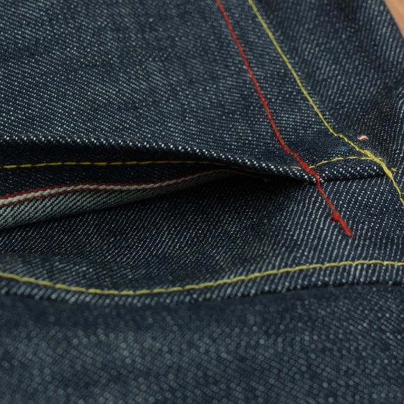 M. LAUREX HANDMADE TWO-TONE SELVEDGE DENIM JEANS - Picture 5 of 8